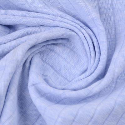 China Supplier Soft High Stretch Cotton Spandex Wide Ribbed Knit Fabric